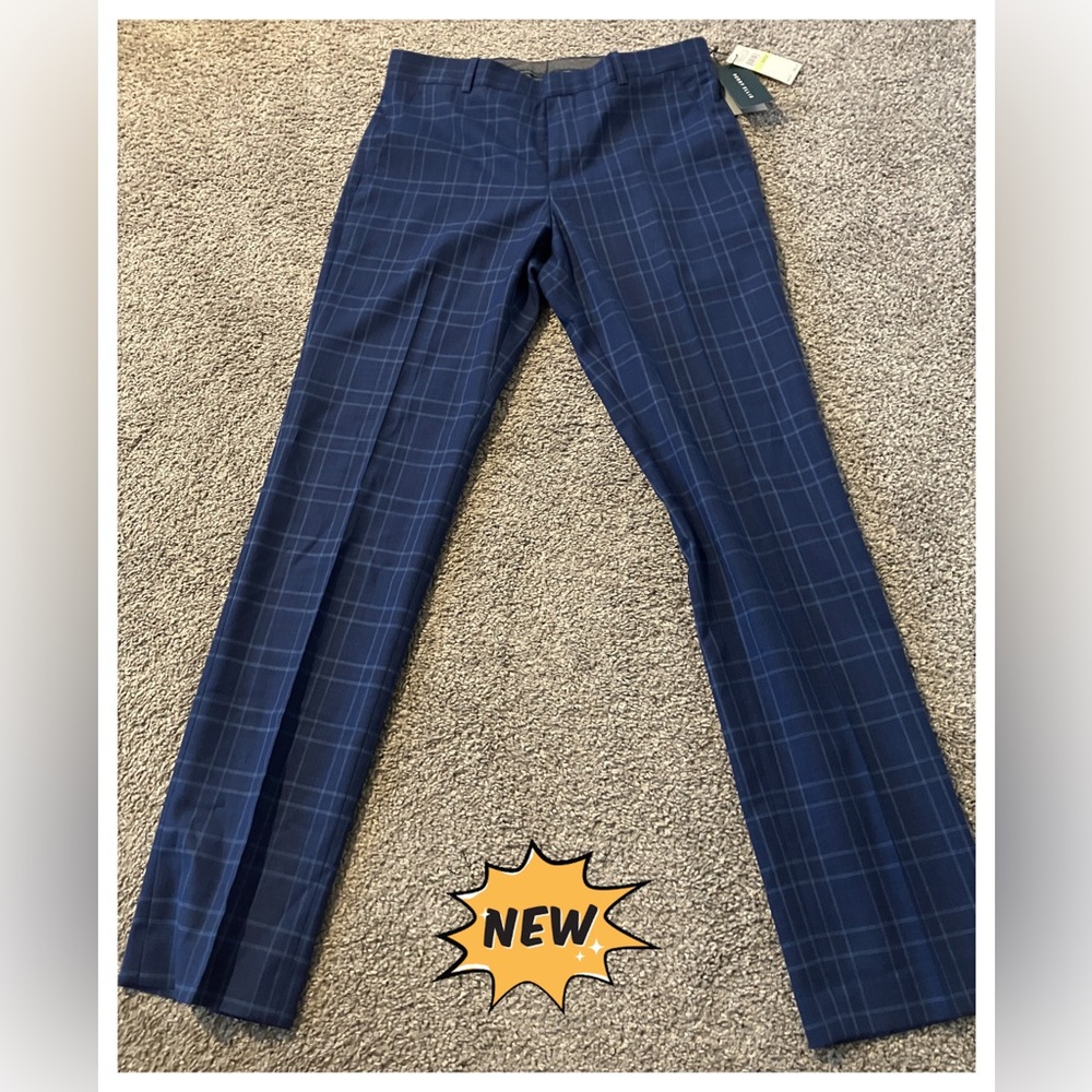 Men’s Coastal Blue Checkered Pants